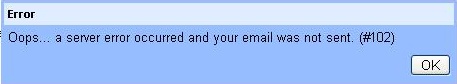 Gmail Error message